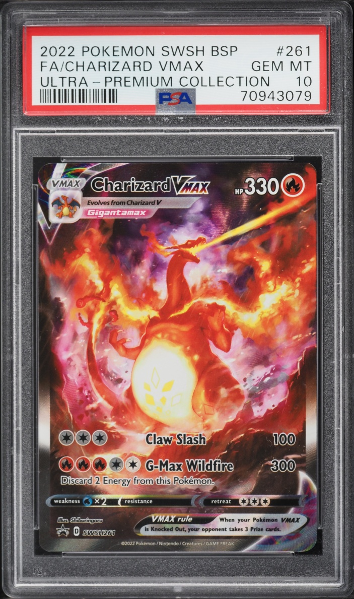 2022 Pokemon Sword & Shield Promo UPC Full Art Charizard VMAX #SWSH261 PSA 10 GEM MINT