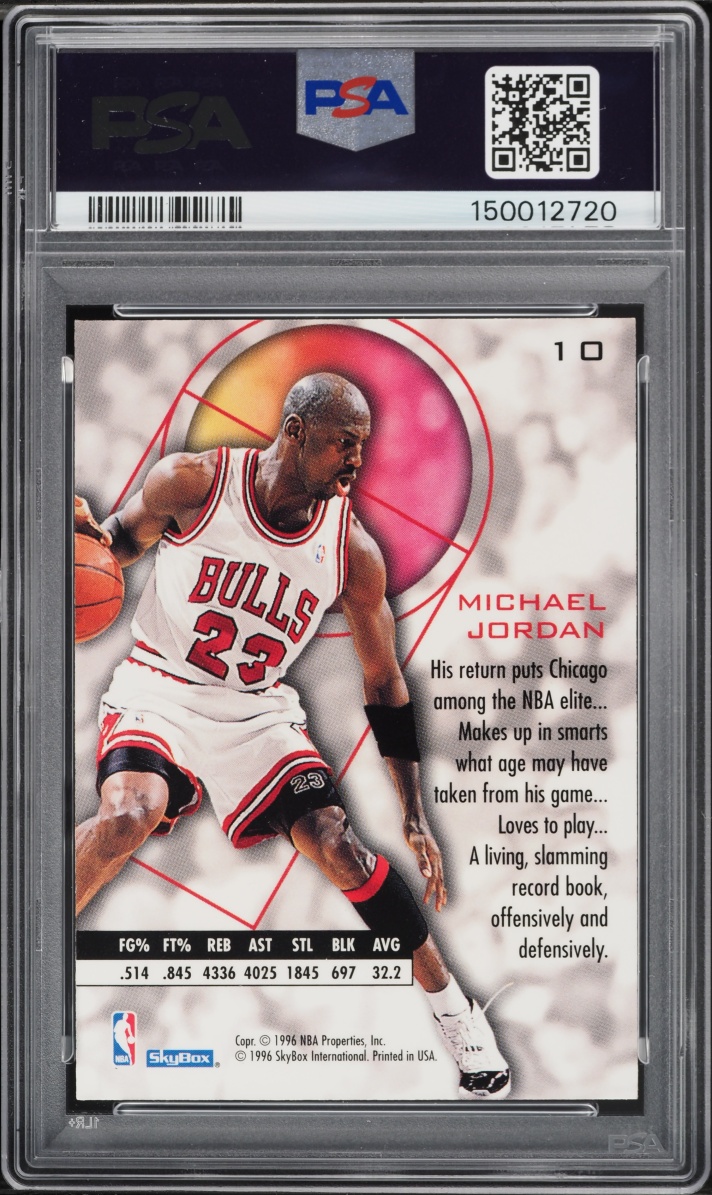 1995 Skybox E-XL Michael Jordan #10 PSA 10 GEM MINT