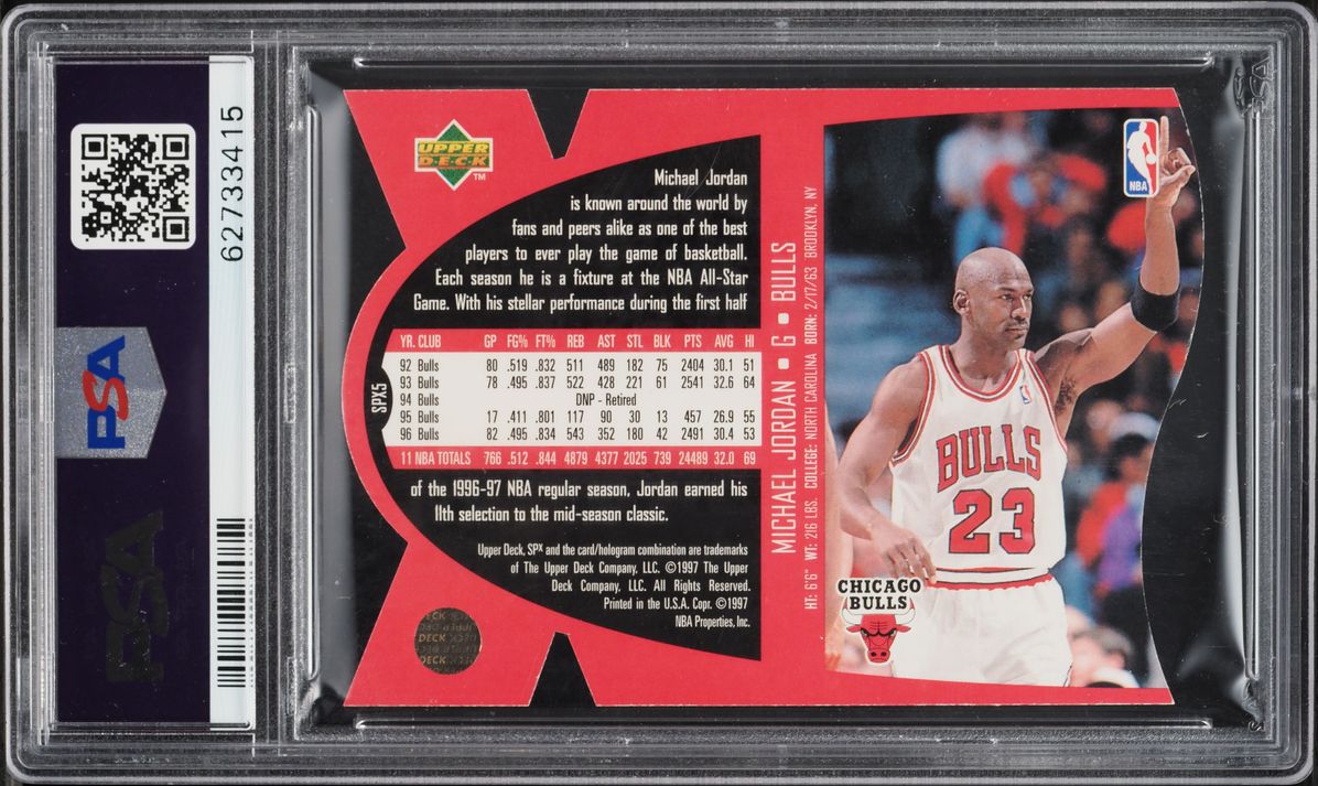 1997 SPx Die-Cut Michael Jordan #5 PSA 9 MINT