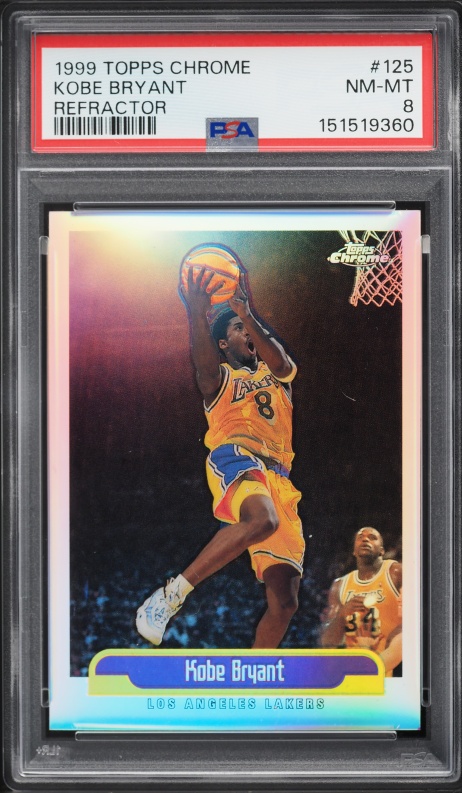 2001 Topps Chrome Black Refractor Kobe Bryant /50 #50 PSA 8.5 NM