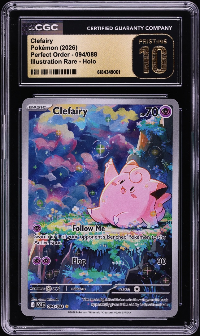 2026 Pokemon Mega Evolution Perfect Order IR Clefairy #94 CGC 10 PRISTINE