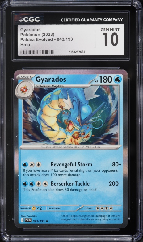2023 Pokemon Scarlet & Violet Paldea Evolved Holo Gyarados #43 CGC 10 GEM MINT