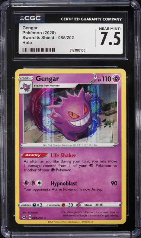 gengar holographic pokemon card value Credit Card Skin  Anime Town Creations Having been authenticated and graded 2020 Pokemon Sword & Shield