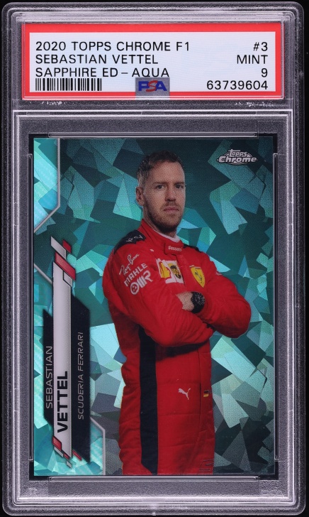 2020 Topps Chrome Formula 1 F1 Sapphire Red Sebastian Vettel 1/5