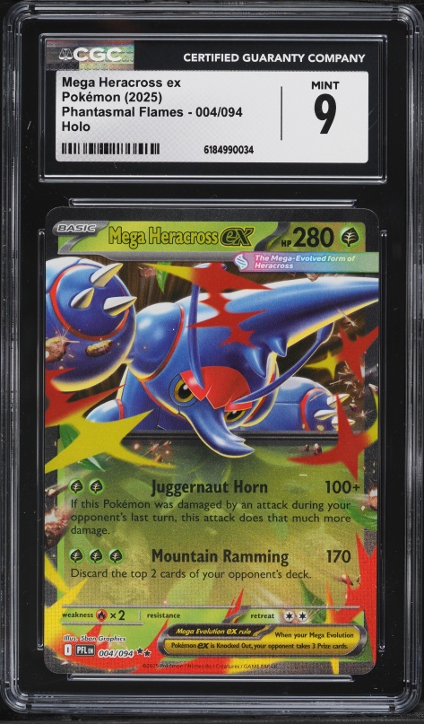 2025 Pokemon Japanese Mega Inferno X SR Mega Heracross ex #93 CGC