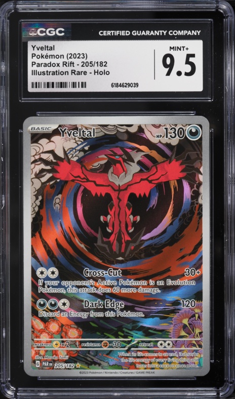 2023 Pokemon Scarlet & Violet Paradox Rift IR Yveltal #205 CGC 9.5 MINT+