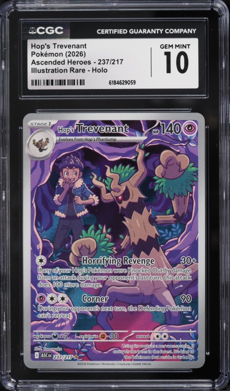 2026 Pokemon Mega Evolution Ascended Heroes IR Hop's Trevenant #237 CGC 10 GEM MINT