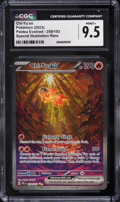 2023 Pokemon Scarlet & Violet Paldea Evolved SIR Chi-Yu EX #259 CGC 9.5 MINT+