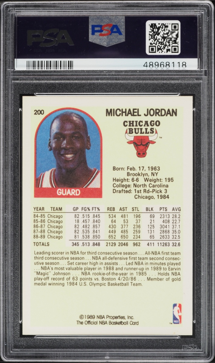 1989 Hoops Michael Jordan #200 PSA 10 GEM MINT