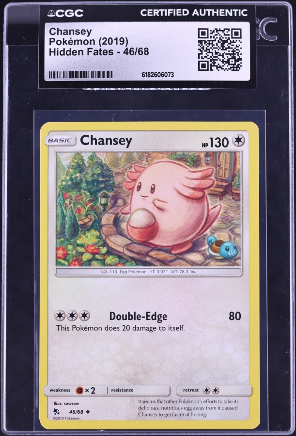 2019 Pokemon Hidden Fates Chansey #46 CGC AUTH