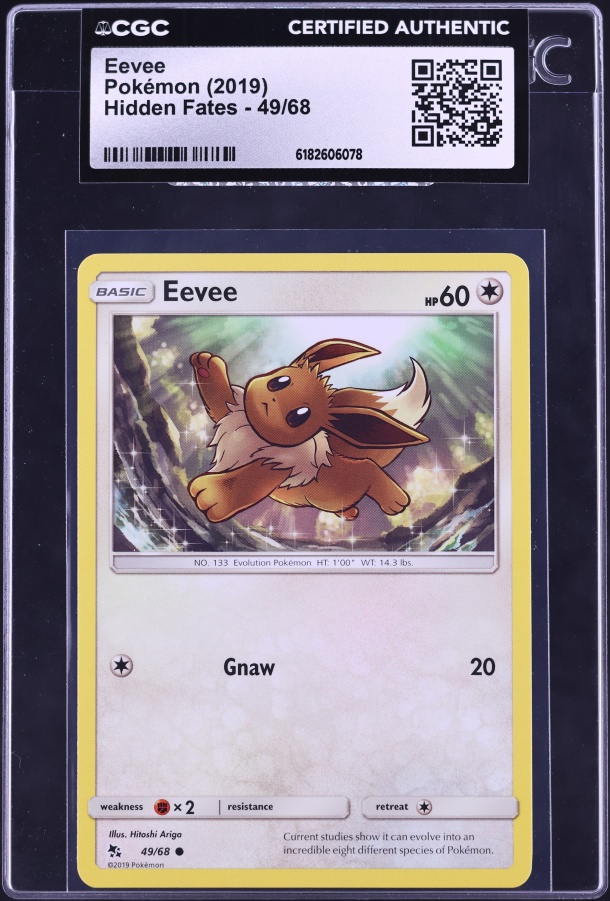 2019 Pokemon Hidden Fates Eevee #49 CGC AUTH