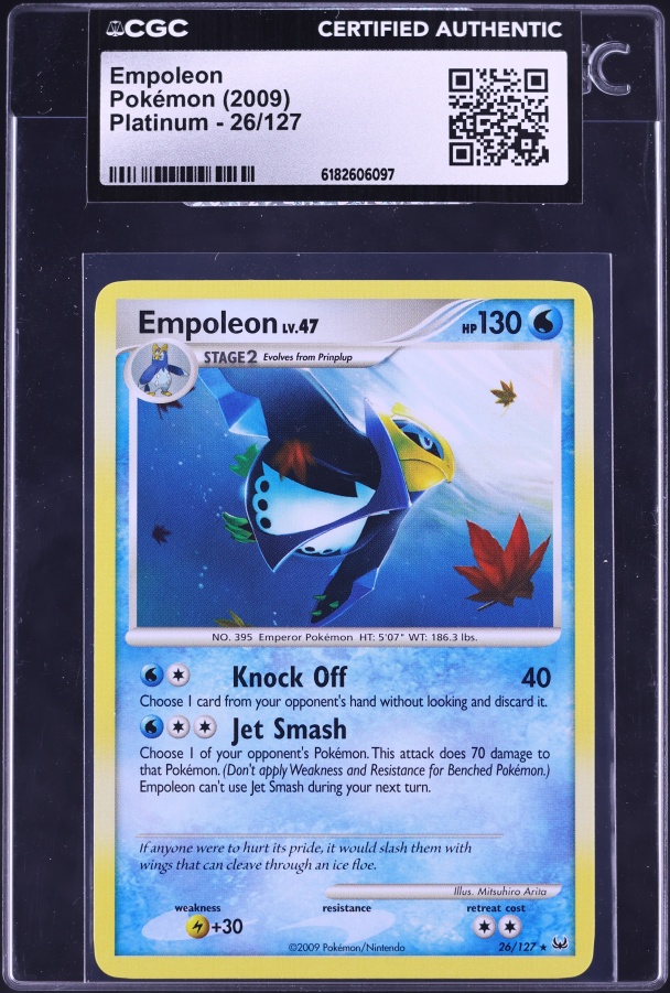 2009 Pokemon Platinum Empoleon #26 CGC AUTH