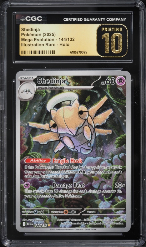2025 Pokemon Mega Evolution IR Shedinja #144 CGC 10 PRISTINE
