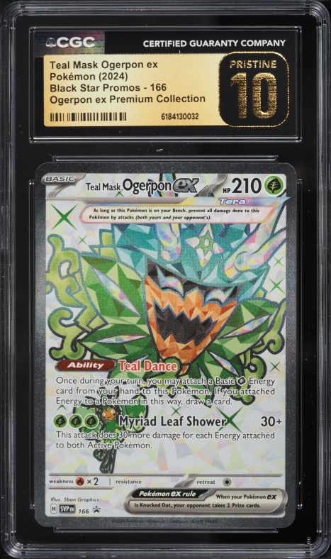 2024 Pokemon Scarlet & Violet Promo Premium Full Art Teal Mask Ogerpon ex #166 CGC 10 PRISTINE