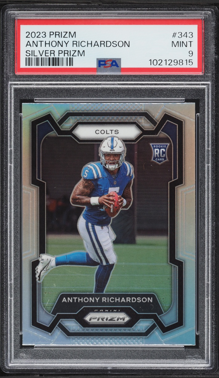 2023 Panini Prizm Silver Anthony Richardson ROOKIE #343 PSA 9 MINT