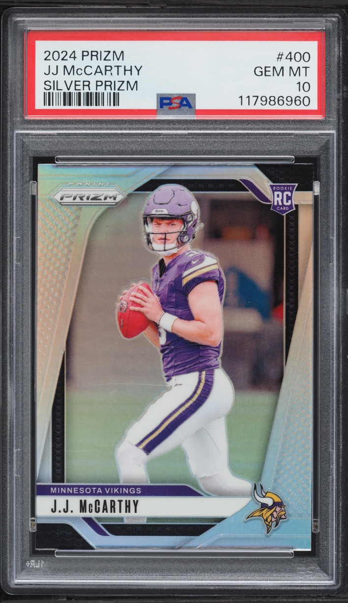 2024 Panini Prizm Silver JJ McCarthy ROOKIE #400 PSA 10 GEM MINT