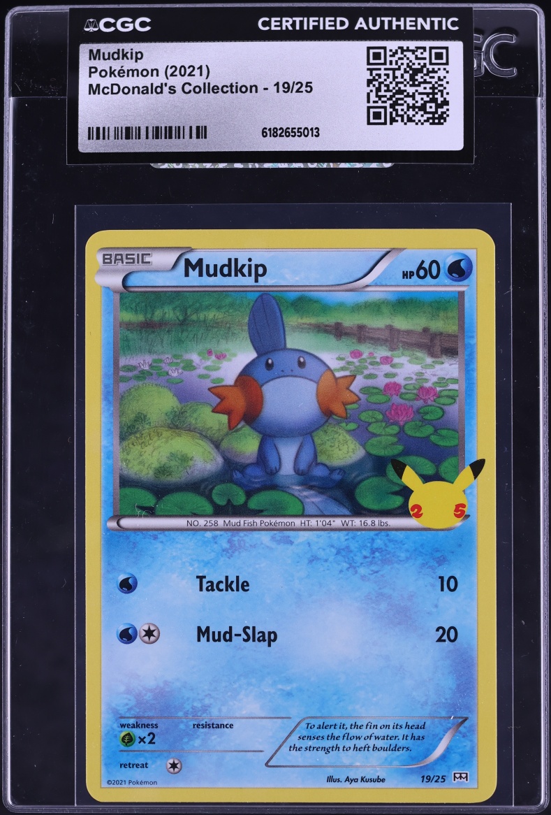 2021 Pokemon Sword & Shield McDonald's Collection Mudkip #19 CGC AUTH