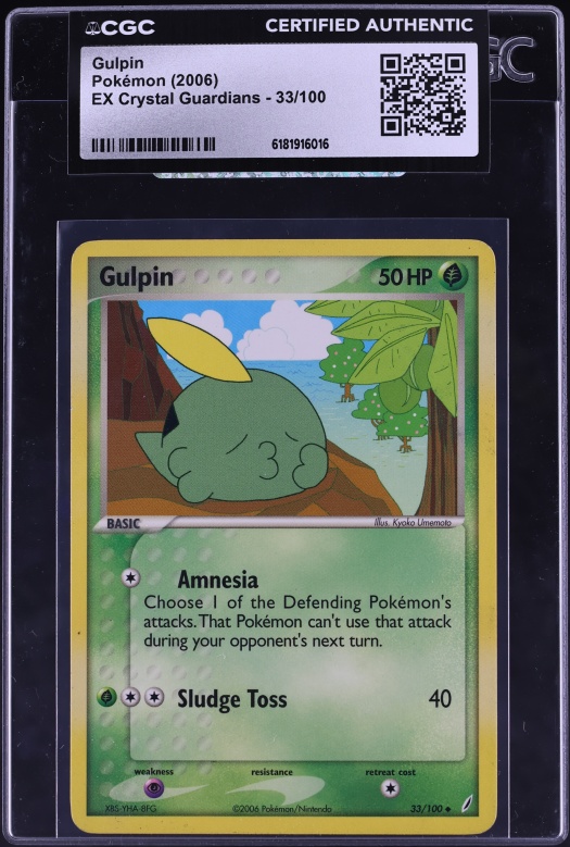 2006 Pokemon EX Crystal Guardians Gulpin #33 CGC AUTH