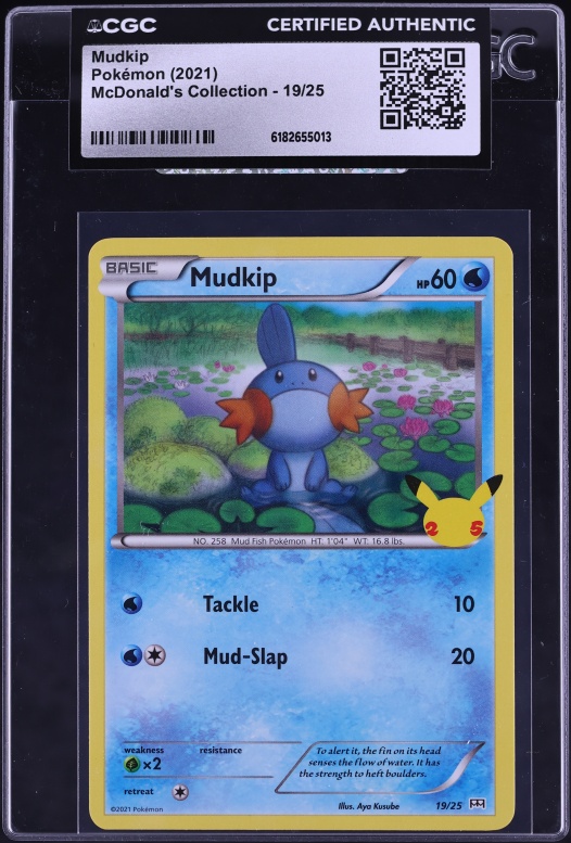 2021 Pokemon Sword & Shield McDonald's Collection Mudkip #19 CGC AUTH