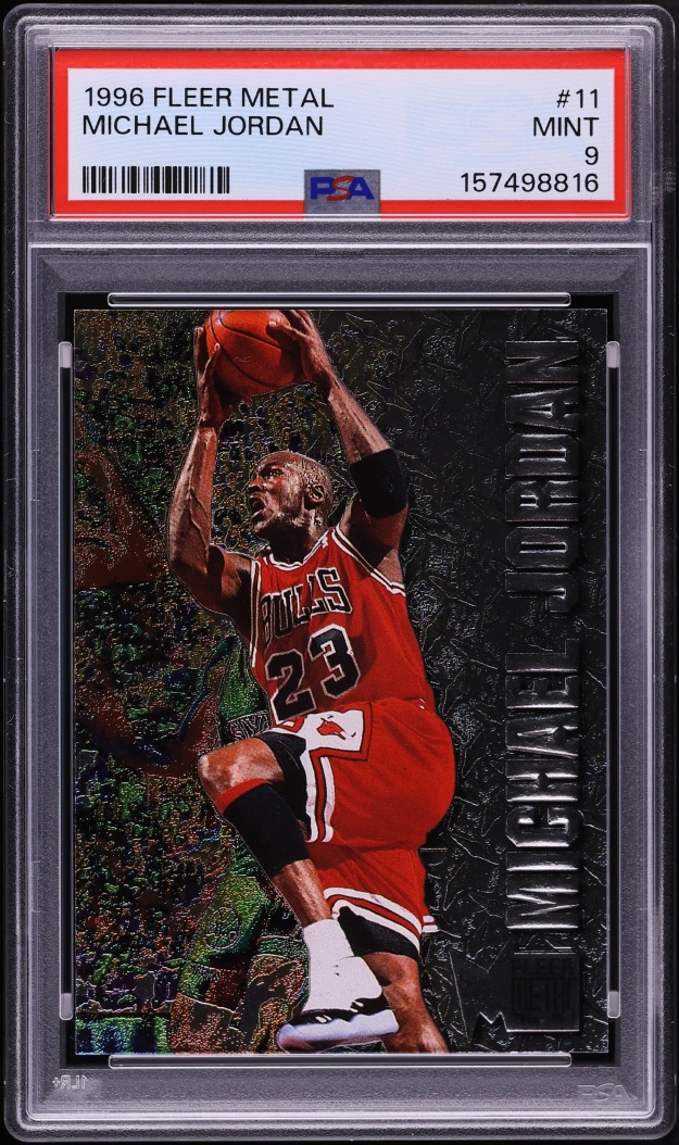 1996 Metal Basketball Michael Jordan #11 PSA 9 MINT
