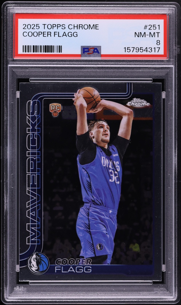 2025 Topps Chrome Cooper Flagg ROOKIE #251 PSA 8 NM-MT