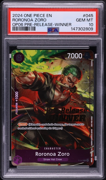 2025 One Piece Premium Best Vol. 2 Roronoa Zoro #OP06-118 CGC 10