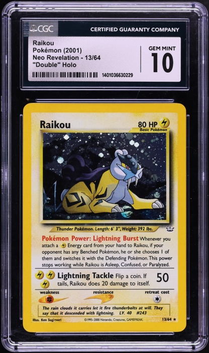 raikou pokemon card value (SL9) [HeartGold & SoulSilver: Call of Legends] you may draw a card Pokemon Neo Revelation Holo Rare