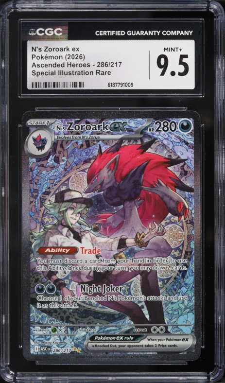 2026 Pokemon Mega Evolution Ascended Heroes SIR N's Zoroark EX #286 CGC 9.5 MINT+