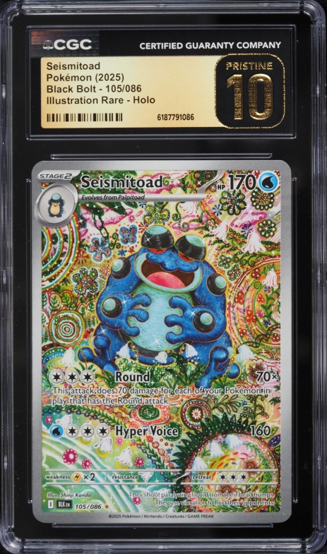 2025 Pokemon Japanese Scarlet & Violet Black Bolt AR Seismitoad