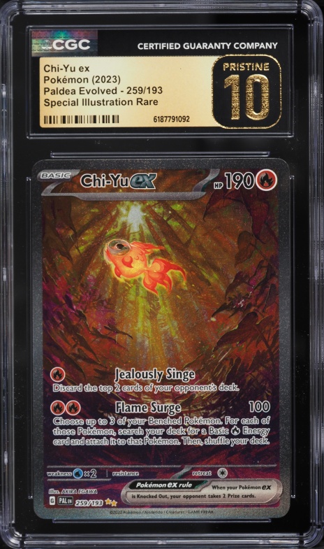 2023 Pokemon Scarlet & Violet Paldea Evolved SIR Chi-Yu EX #259 CGC 10 PRISTINE