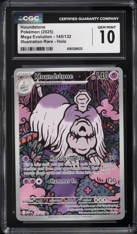 2025 Pokemon Mega Evolution IR Houndstone #145 CGC 10 GEM MINT