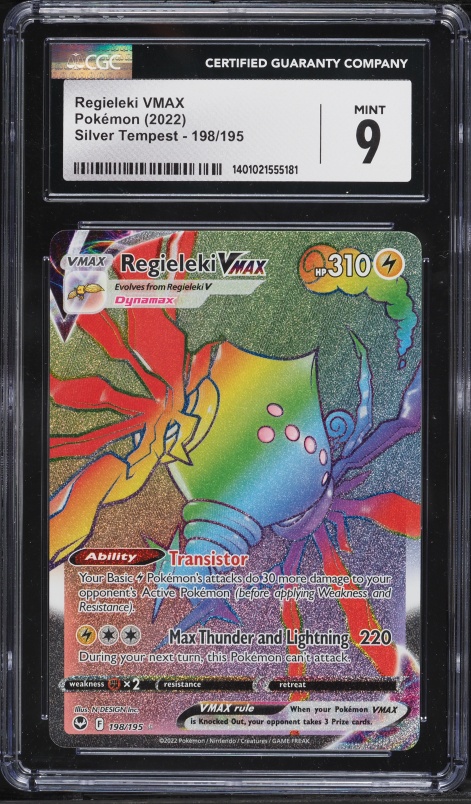 regieleki pokemon card value V 175/195- Silver Tempest - Full Art -Pokemon Ultra Rare When your Pokmon V is Knocked Out Regieleki V & Vstar 058/195-