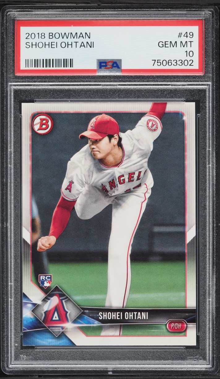 2018 Bowman Shohei Ohtani ROOKIE #49 PSA 10 GEM MINT