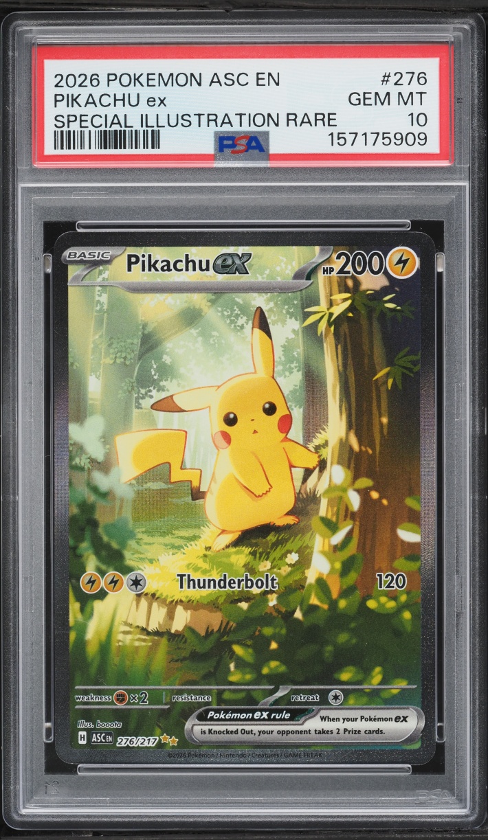 2026 Pokemon Mega Evolution Ascended Heroes SIR Pikachu ex #276 PSA 10 GEM MINT