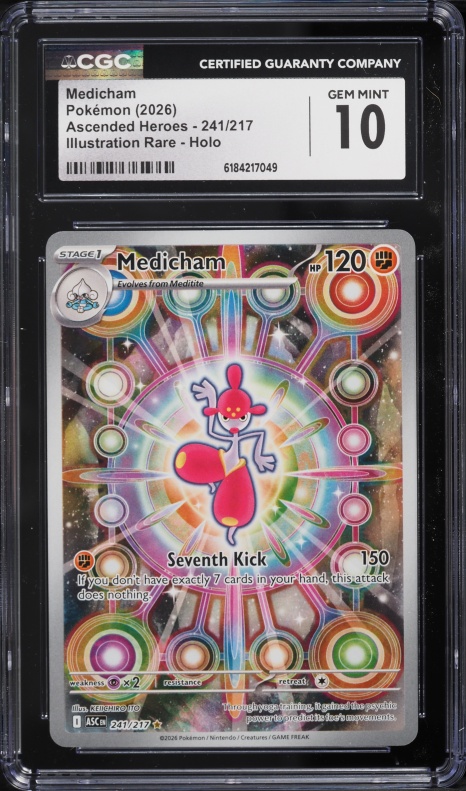 2026 Pokemon Mega Evolution Ascended Heroes IR Medicham #241 CGC 10 GEM MINT