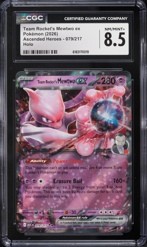 pokemon cards mega evolution mewtwo Graded: Team Rocket's ex 281/127 (2026) SIR TAG 10 Psychic Regeneration Heal 60 damage from this Pokmon M Cyber Mewtwo Gx Gmax