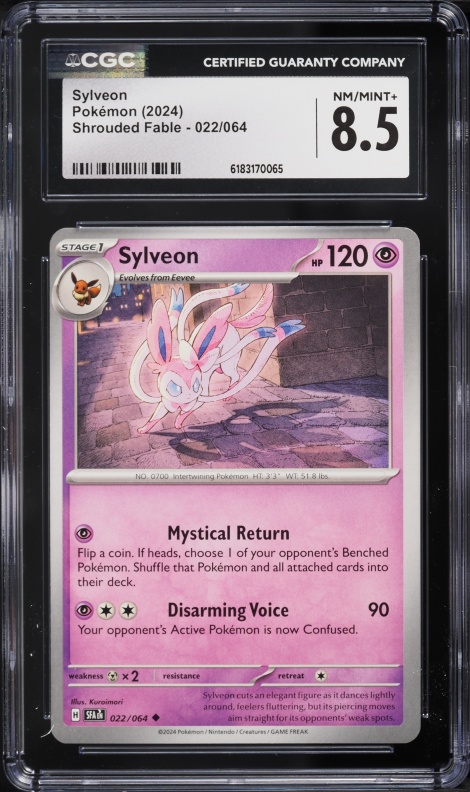 2024 Pokemon Shrouded Fable Sylveon #022 CGC 8.5 NM-MT+