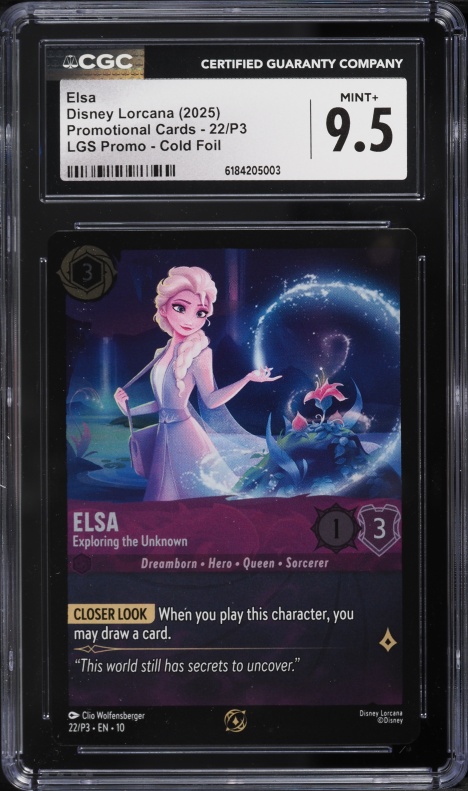 2025 Disney Lorcana Promo Gift Box Glimmer Foil Elsa #6 CGC 9.5
