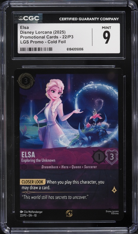 2025 Disney Lorcana Promo Gift Box Glimmer Foil Elsa #6 CGC 9.5