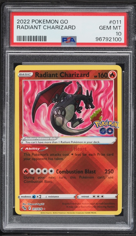 charizard pokemon go card psa 10 Radiant 011/071 Graded Pokmon JapanPopMart Japan Pop Mart Enhance your Pokmon collection with this Radiant Charizard 2022 Pokemon Go Holo #011 CGC Authenticated 10 Card GameStop 2022 Pokemon Go Japanese