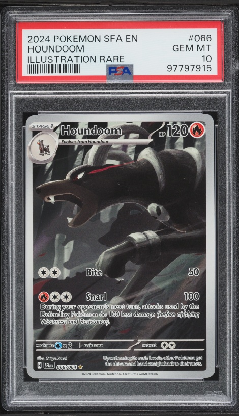 2024 Pokemon Scarlet & Violet Shrouded Fable IR Houndoom #66 PSA 10 GEM MINT