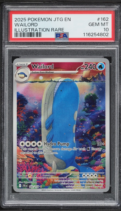 2025 Pokemon Scarlet & Violet Journey Together IR Wailord #162 PSA 10 GEM MINT