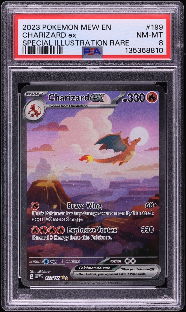 2023 Pokemon Scarlet & Violet 151 SIR Charizard ex #199 PSA 8 NM-MT