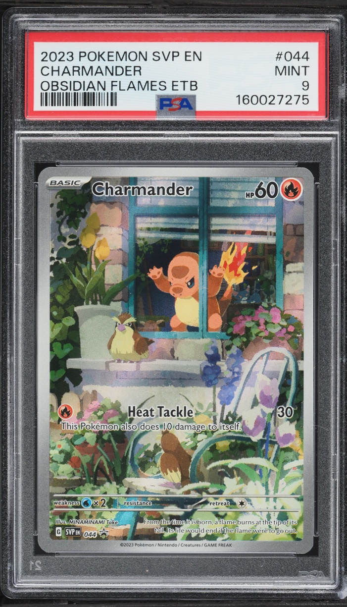 2023 Pokemon Scarlet & Violet Promo Obsidian Flames ETB Full Art Charmander #44 PSA 9 MINT