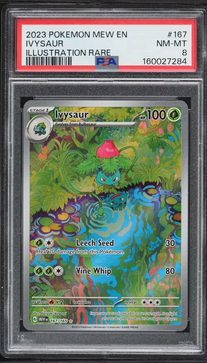 2023 Pokemon Scarlet & Violet 151 IR Ivysaur #167 PSA 8 NM-MT