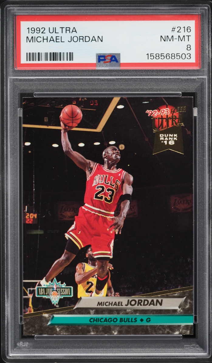 1992 Ultra Basketball Michael Jordan #216 PSA 8 NM-MT