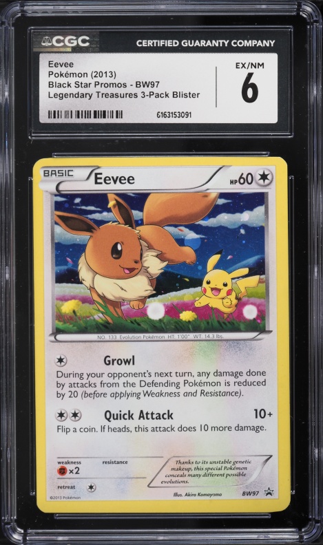 1997 Pokemon Japanese Topsun Holofoil Eevee #133 PSA 8 NM-MT on