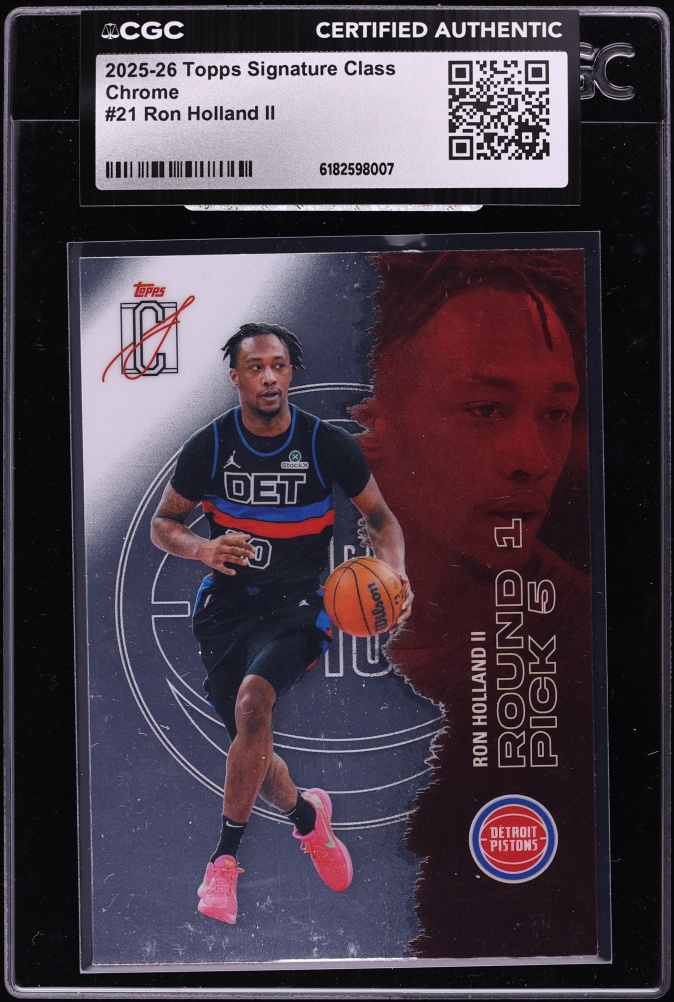 2025 Topps Signature Class Basketball Ron Holland II #21 CGC AUTH