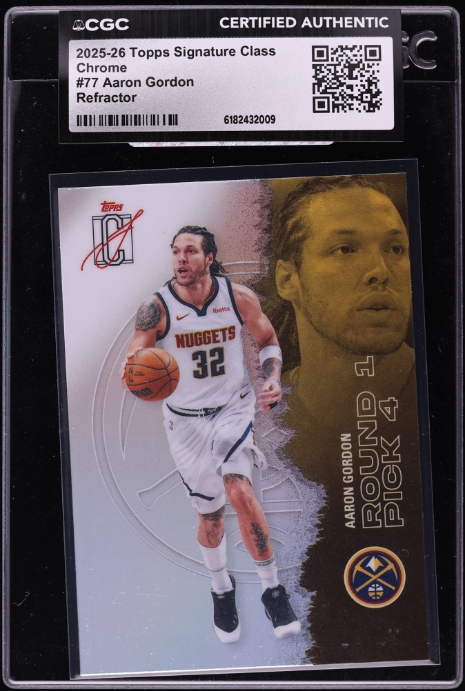 2025 Topps Signature Class Basketball Refractor Aaron Gordon #77 CGC AUTH