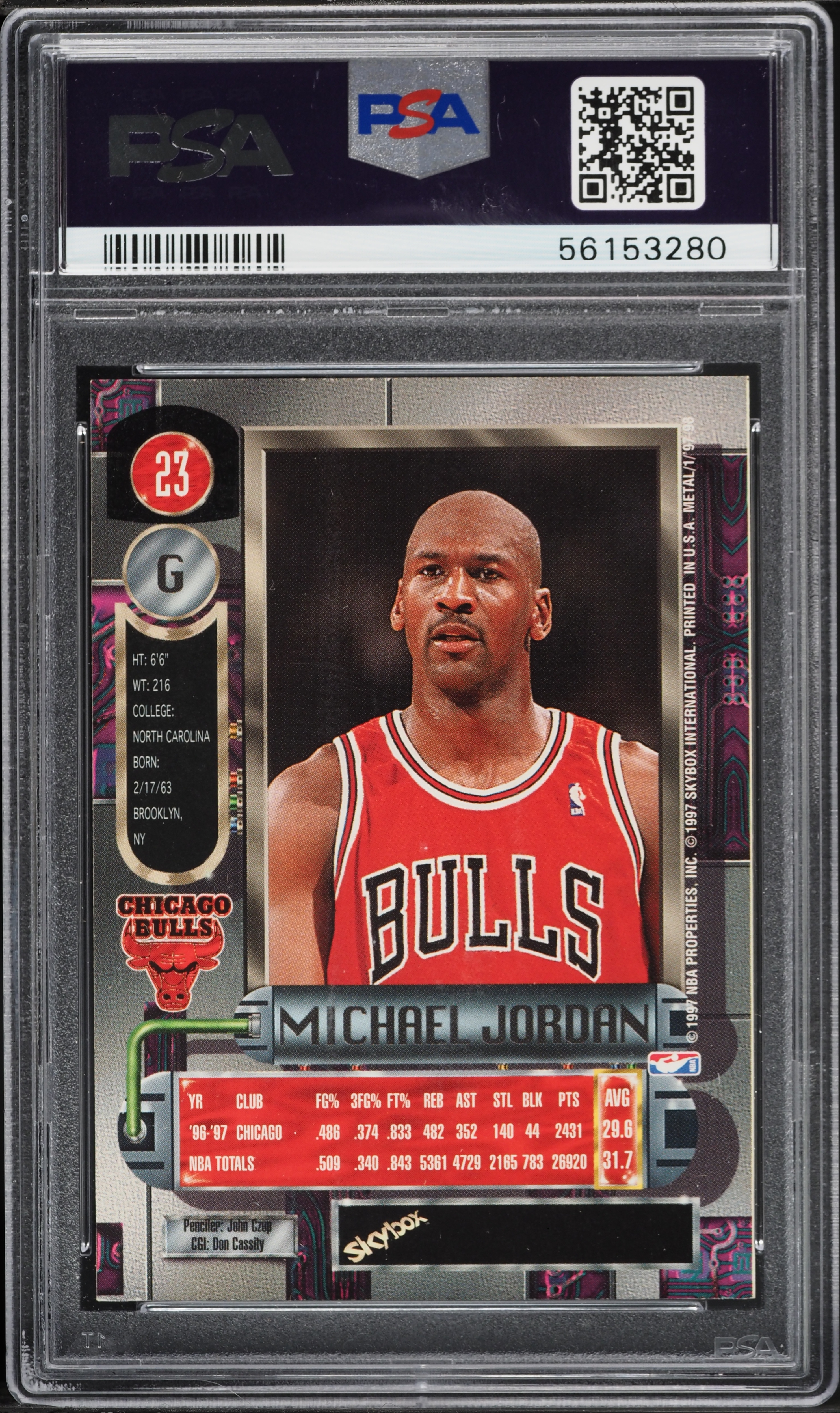 その他 PSA8 1997 l Universe Michael Jordan 1997 Metal Universe Michael Jordan #23 PSA 8 NM-MT on Fanatics Collect